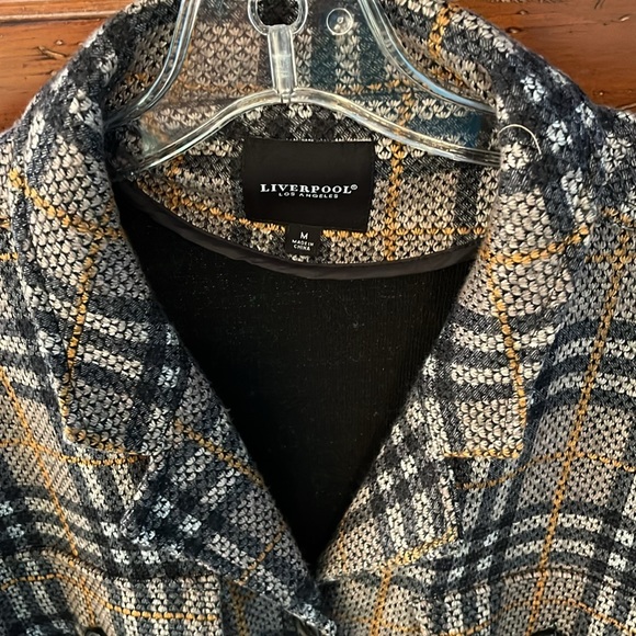 NWT Liverpool Women’s Cream/Tan/Black Plaid Blazer, Size Medium! - Picture 2 of 8